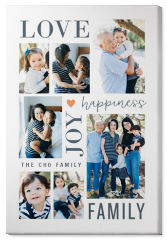 Happiness Is Wall Art, No Frame, Single piece, Canvas, 24x36, White