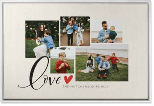 Just Hearts Wall Art, White, Single piece, Canvas, 24x36, Beige