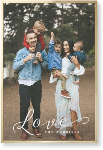 Just Love Portrait Wall Art, Gold, Single piece, Canvas, 24x36, White