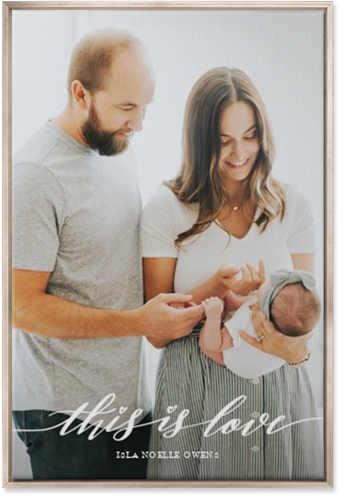 Love Is Portrait Wall Art, Metallic, Single piece, Canvas, 24x36, White