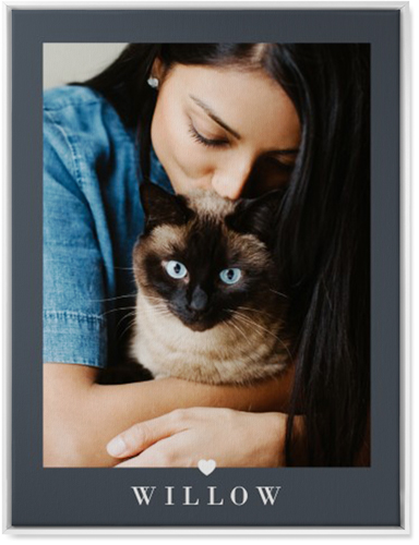 My Heart Wall Art, White, Single piece, Canvas, 30x40, Gray, gray