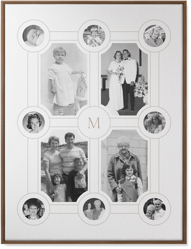 Vintage Family Tree Wall Art, Natural, Single piece, Canvas, 30x40, White, white