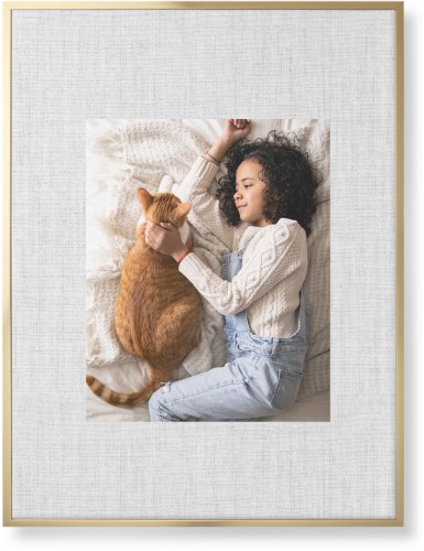 Full Frame One Wall Art, Gold, Single piece, Canvas, 30x40, White, white