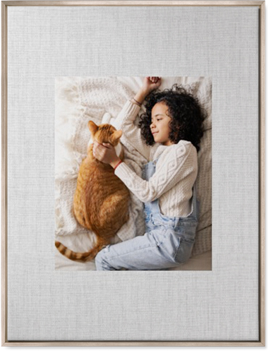 Full Frame One Wall Art, Metallic, Single piece, Canvas, 30x40, White, white