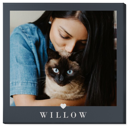 My Heart Wall Art, No Frame, Single piece, Canvas, 36x36, Gray, gray