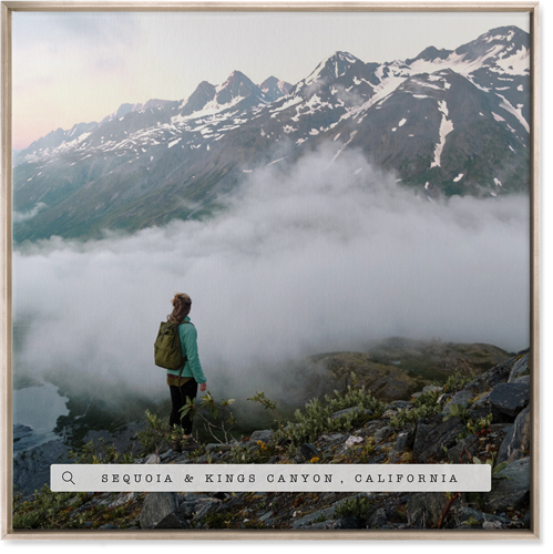 Travel Banner Wall Art, Metallic, Single piece, Canvas, 36x36, White, white