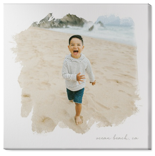 Brushstrokes Portrait Wall Art, No Frame, Single piece, Canvas, 36x36, White, white