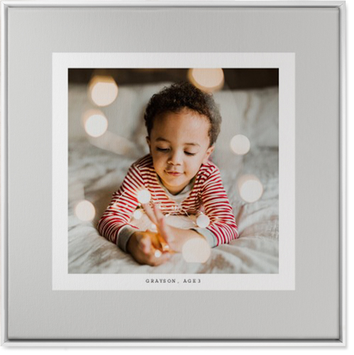 Frame Up Wall Art, White, Single piece, Canvas, 36x36, Gray, silver lining