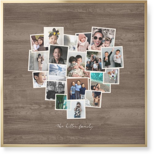 Heart Shaped Photo Collage Canvas