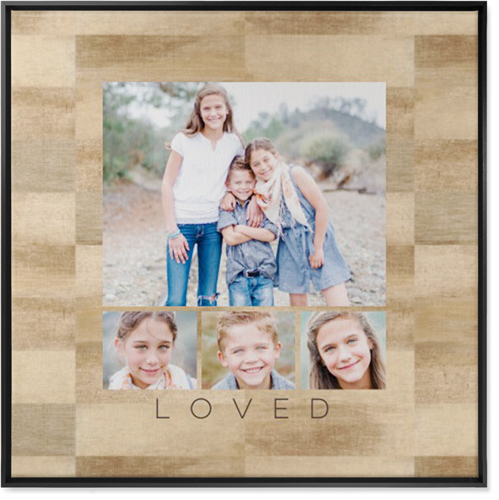 Four Real Wall Art, Black, Single piece, Canvas, 36x36, Beige, khaki