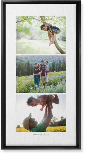 Three of a Kind Portrait Wall Art, Black, Single piece, Canvas, 10x20, Multicolor