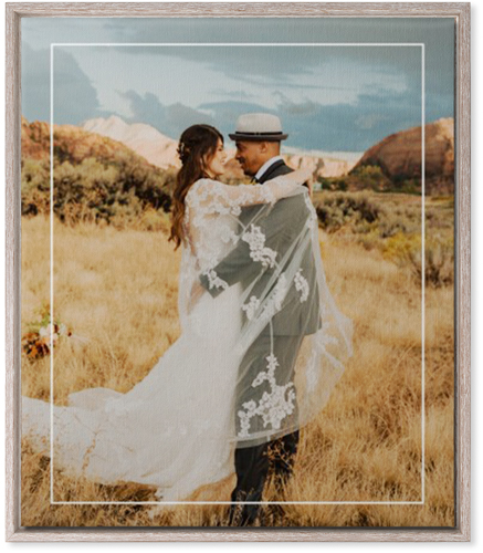 Floating Frame Portrait Wall Art, Rustic, Single piece, Canvas, 20x24, White, white