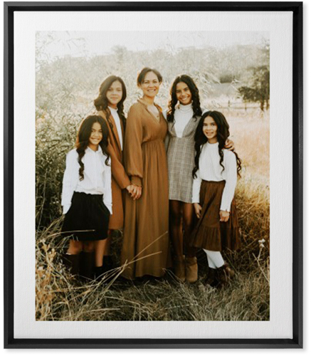 Simple Gallery of One Border Portrait Wall Art, Black, Single piece, Canvas, 20x24, Multicolor, multi