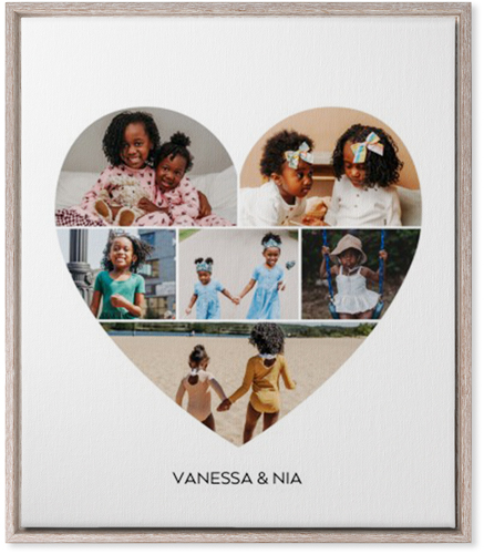 Filled Heart Wall Art, Rustic, Single piece, Canvas, 20x24, White, white