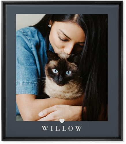 My Heart Wall Art, Black, Single piece, Canvas, 20x24, Gray, gray