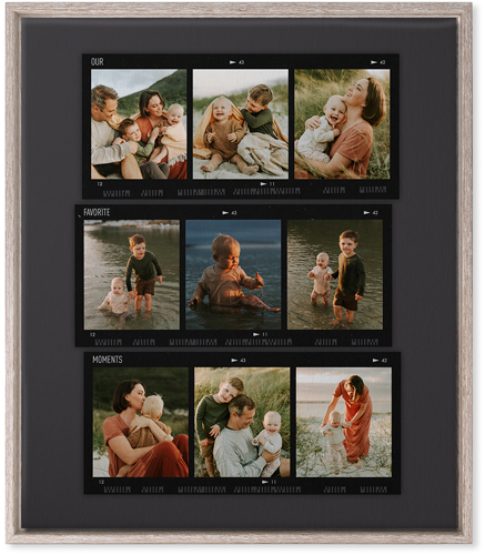 Travel Film Collage Wall Art, Rustic, Single piece, Canvas, 20x24, Gray, charcoal