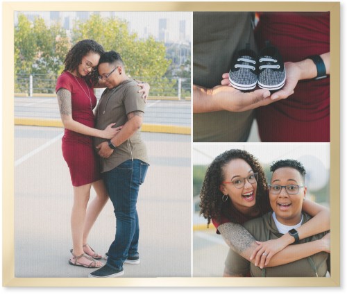 Three Piece Wall Art, Gold, Single piece, Canvas, 20x24, Multicolor, multi