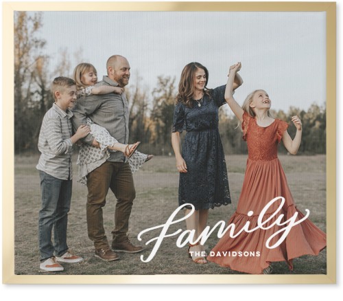 Family Letters Wall Art, Gold, Single piece, Canvas, 20x24, White, white