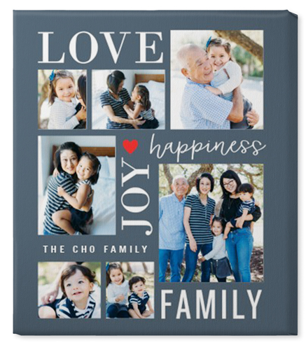 Happiness Is Wall Art, No Frame, Single piece, Canvas, 20x24, Gray, gray