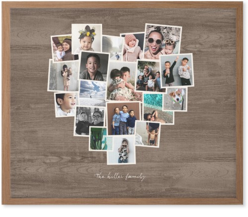 Heart Strings Wall Art, Natural, Single piece, Canvas, 20x24, Brown, wood