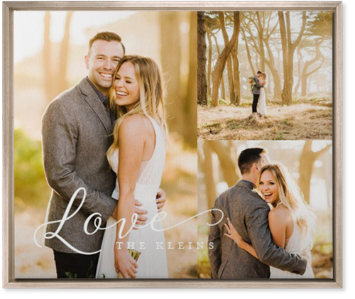 Just Love Trio Wall Art, Metallic, Single piece, Canvas, 20x24, White, white