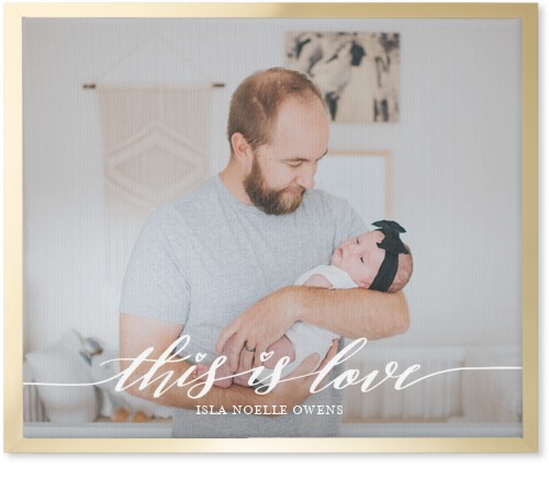 Love Is Wall Art, Gold, Single piece, Canvas, 20x24, White, white