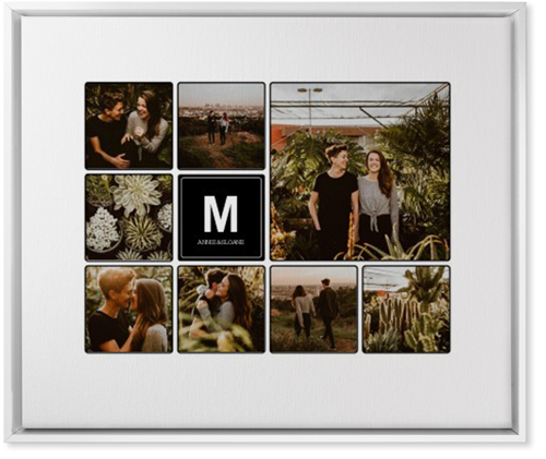 Photo Tiles Wall Art, White, Single piece, Canvas, 20x24, Black, black