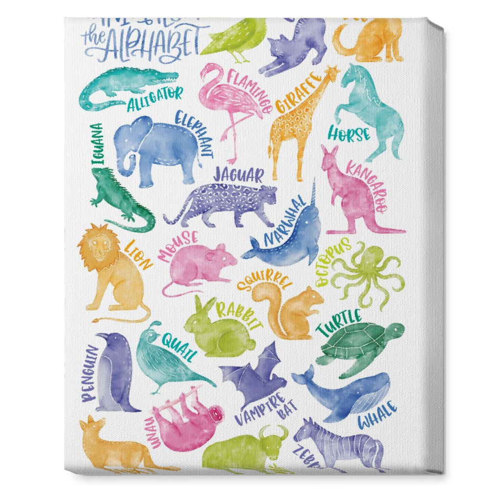 Animal Alphabet Watercolor Zoo Abcs Multi Wall Art Shutterfly