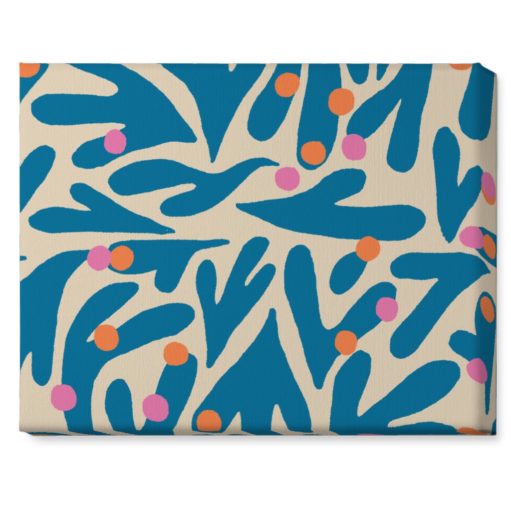 Funky Floral Blue and White Wall Art Shutterfly