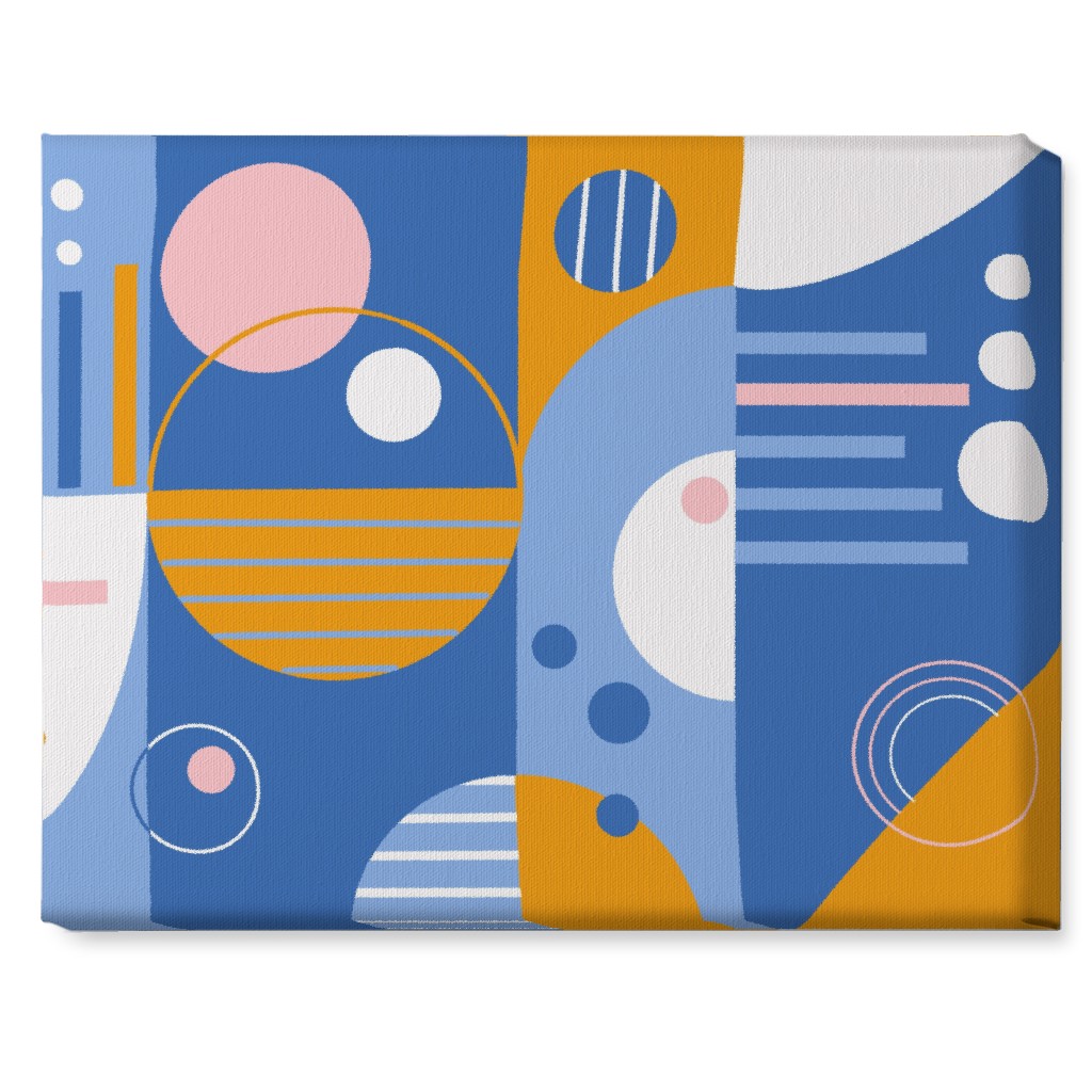 Abstract Playground - Multi Wall Art, No Frame, Single piece, Canvas, 16x20, Blue