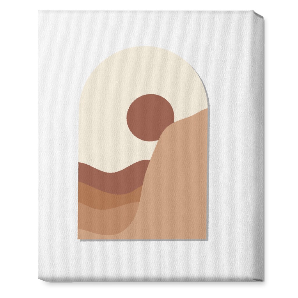 Abstract Desert Landscape in Window Daylight Wall Art, No Frame, Single piece, Canvas, 16x20, Multicolor