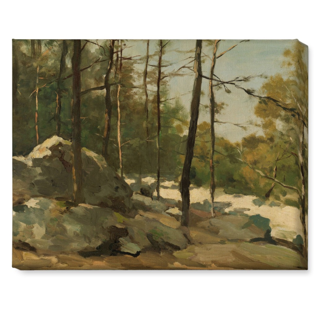 Rocky Edge Wall Art, No Frame, Single piece, Canvas, 16x20, Green