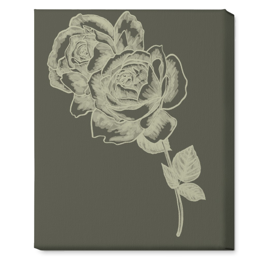 Rose - Neutral Wall Art, No Frame, Single piece, Canvas, 16x20, Brown, Brown