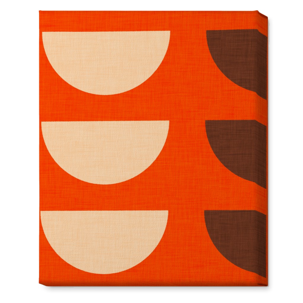 Half Moon Wall Art, No Frame, Single piece, Canvas, 16x20, Red