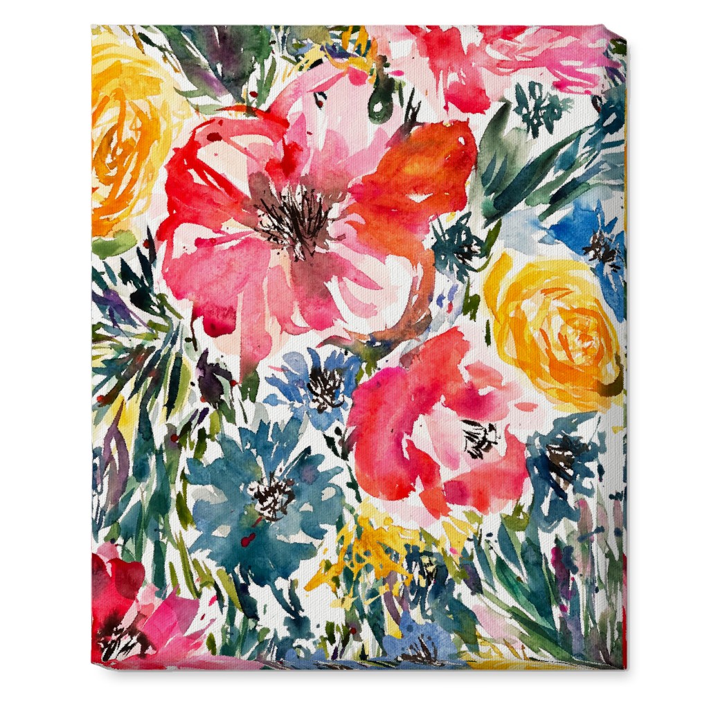 Blair Floral - Multi Wall Art, No Frame, Single piece, Canvas, 16x20, Multicolor