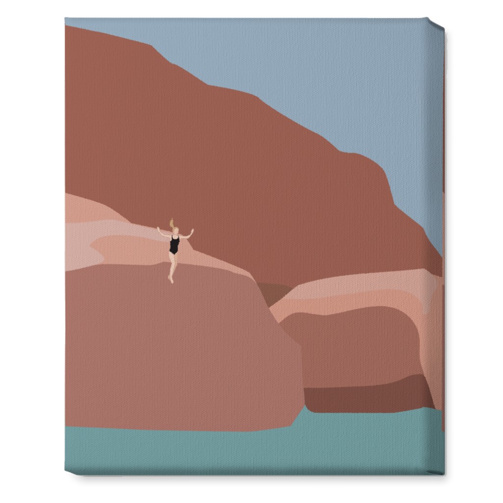 Jump! - Multi Wall Art, No Frame, Single piece, Canvas, 16x20, Pink