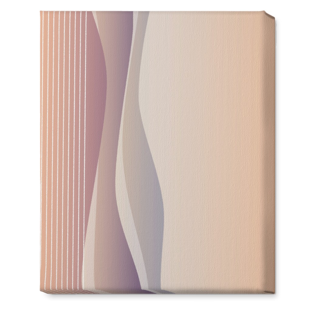 Curves Abstract - Neutral Wall Art, No Frame, Single piece, Canvas, 16x20, Pink
