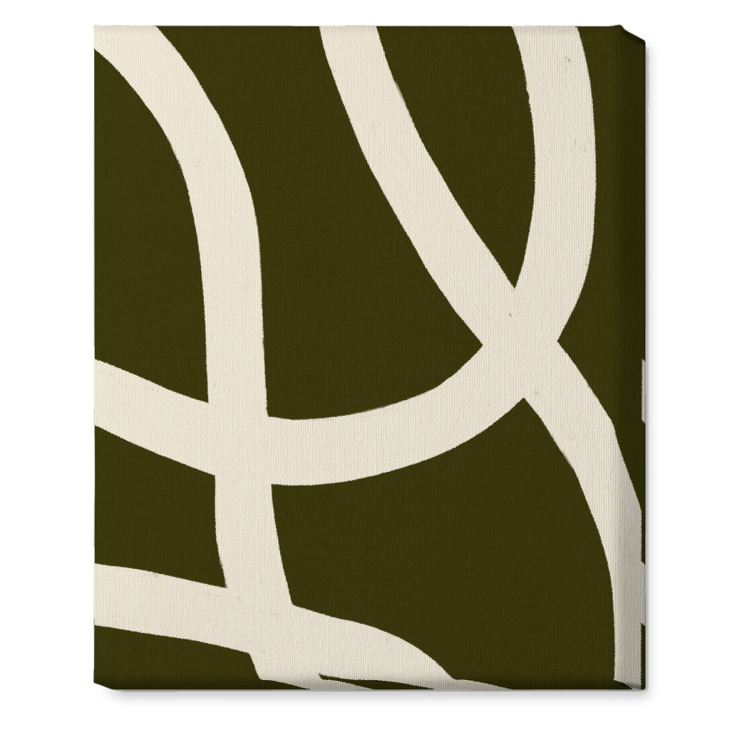 Tangled Brush Strokes I Wall Art, No Frame, Single piece, Canvas, 16x20, Green, Hunter