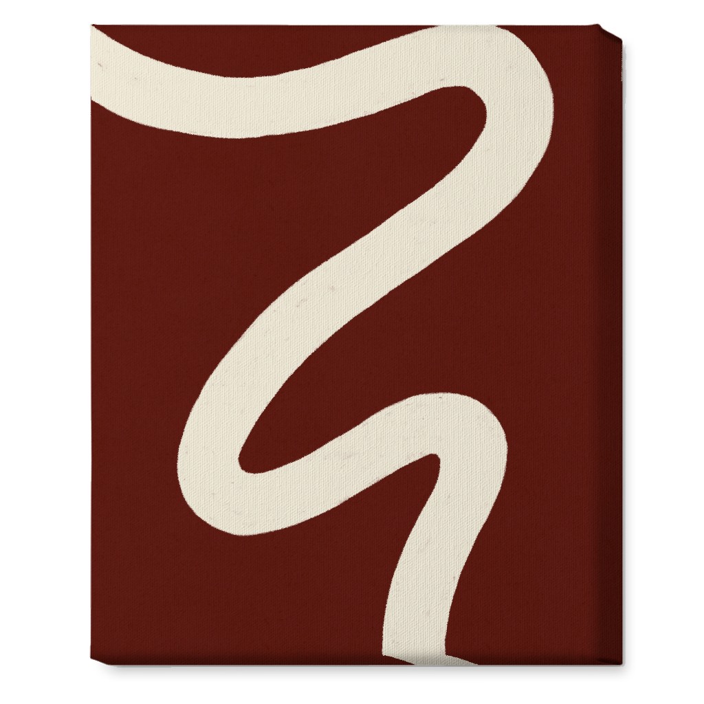 Tangled Brush Strokes Iv Wall Art, No Frame, Single piece, Canvas, 16x20, Red, Cocoa
