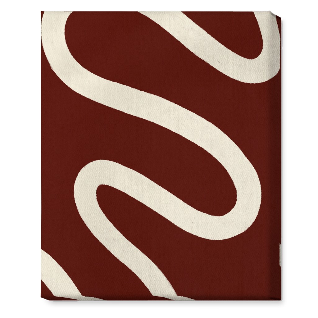 Tangled Brush Strokes Ii Wall Art, No Frame, Single piece, Canvas, 16x20, Red, Chocolate