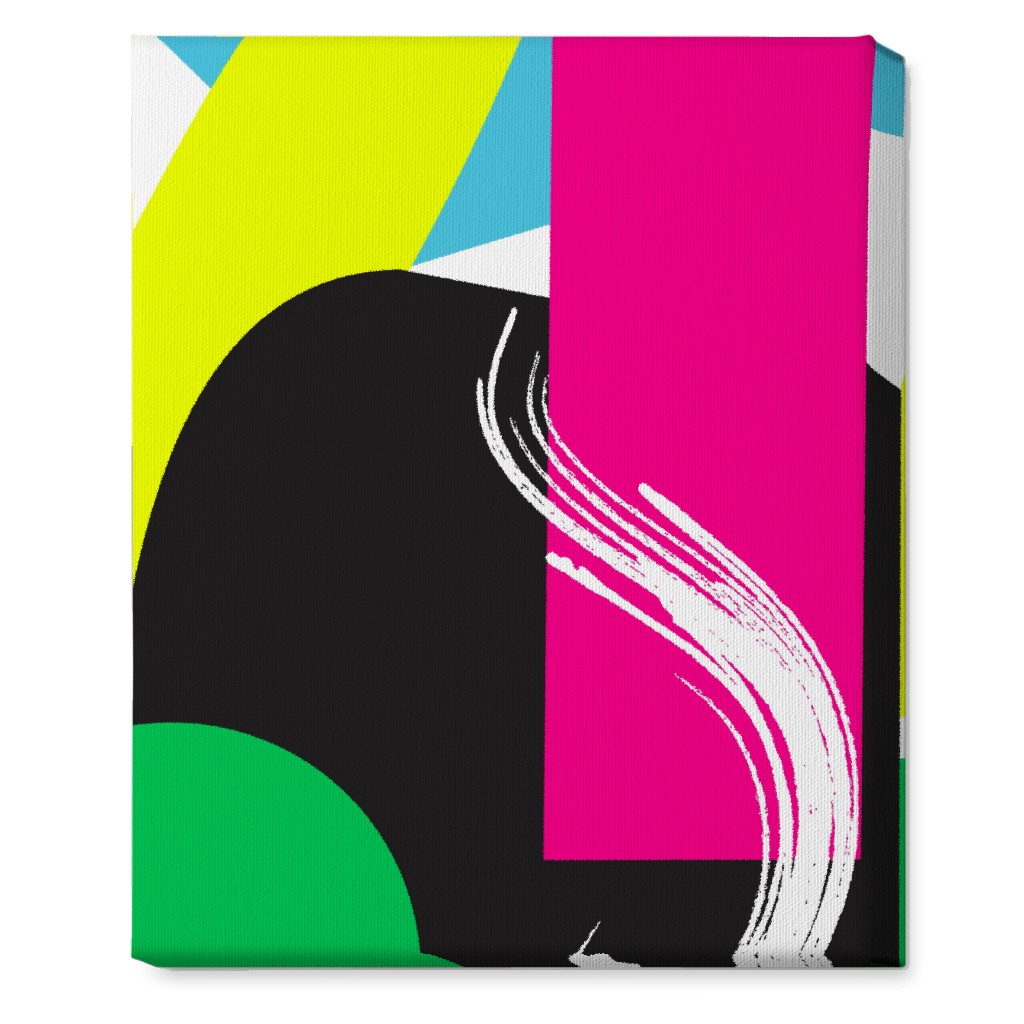 Abstract Colors Wall Art, No Frame, Single piece, Canvas, 16x20, Multicolor, Hot Pink