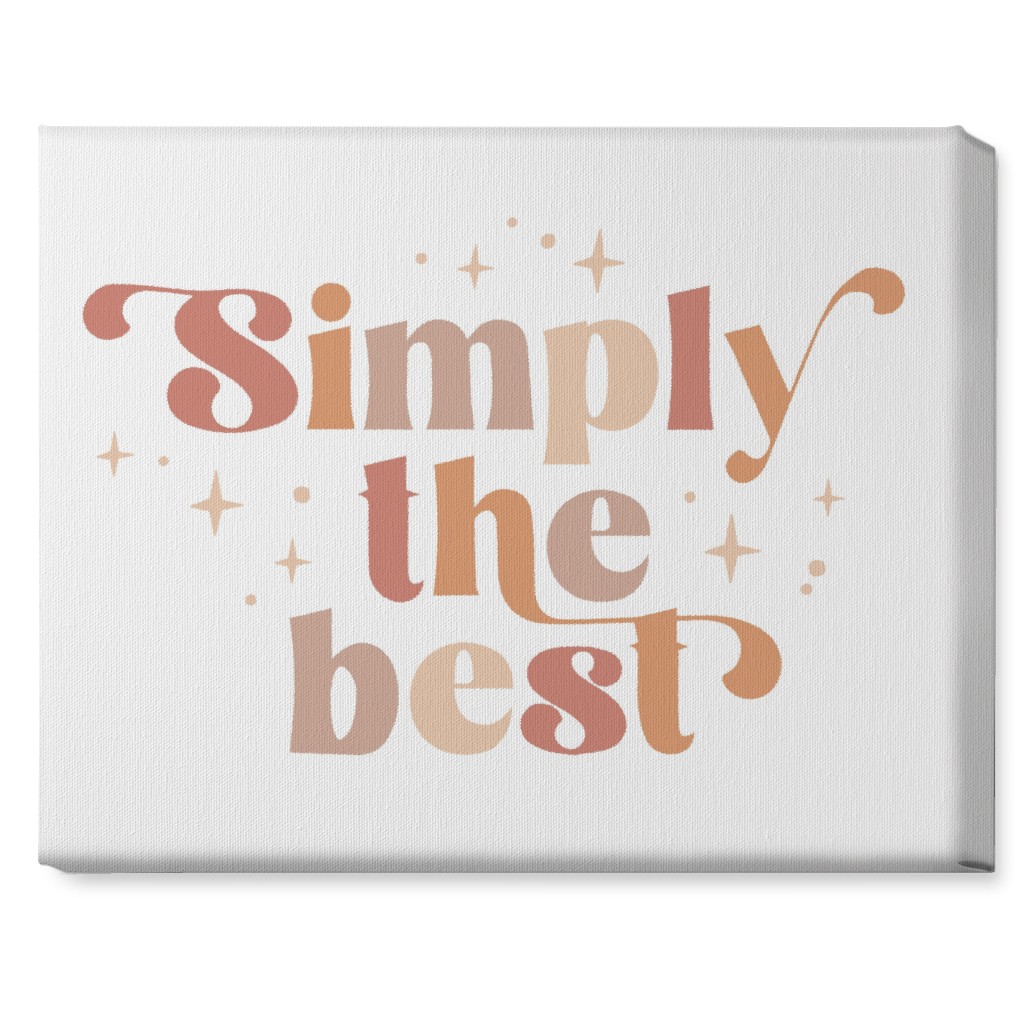 Simply the Best Wall Art, No Frame, Single piece, Canvas, 16x20, Pink, Bright Pink