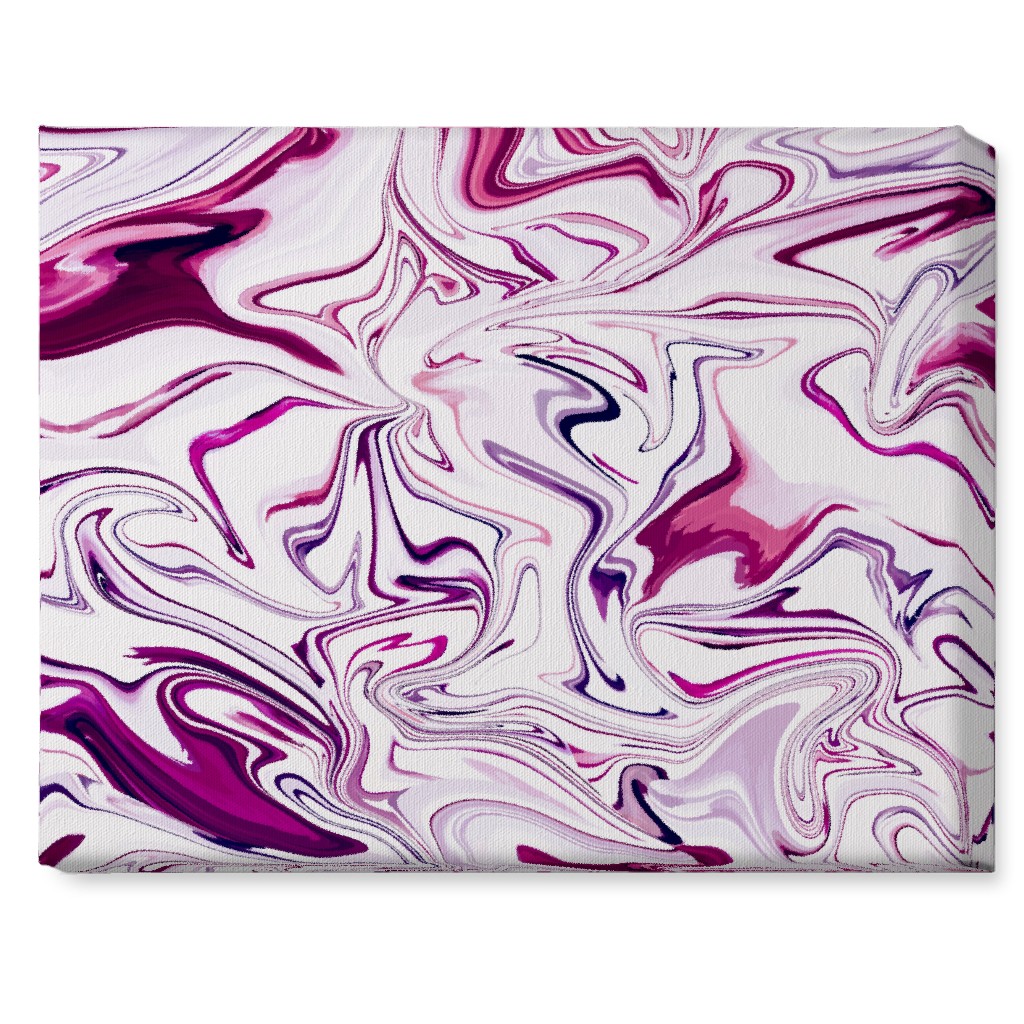 Marble - Mulberry Wall Art, No Frame, Single piece, Canvas, 16x20, Pink, Bright Pink