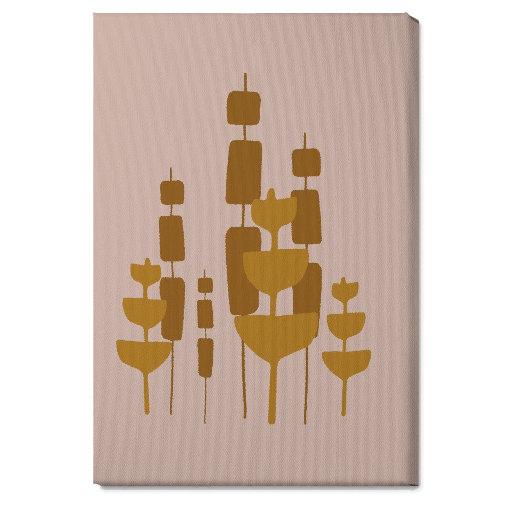 Cattail & Pods Wall Art, No Frame, Single piece, Canvas, 20x30, Pink, Alpaca
