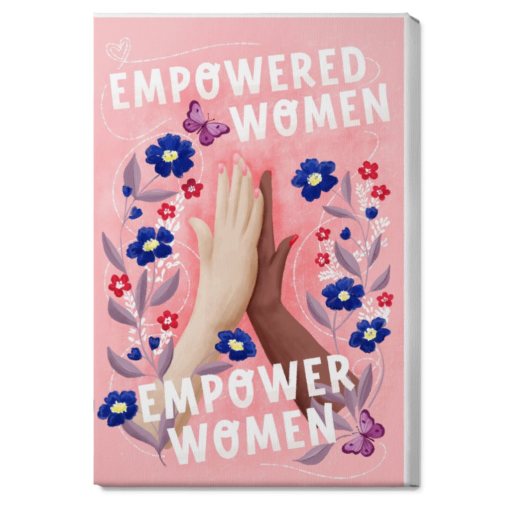 Empowered Women Empower Women - Pink Wall Art, No Frame, Single piece, Canvas, 20x30, Pink, Bright Pink