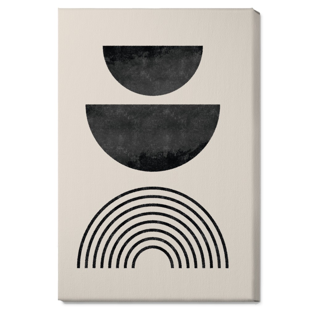 Minimal Geometric and Rainbow - Neutral Wall Art, No Frame, Single piece, Canvas, 20x30, Beige