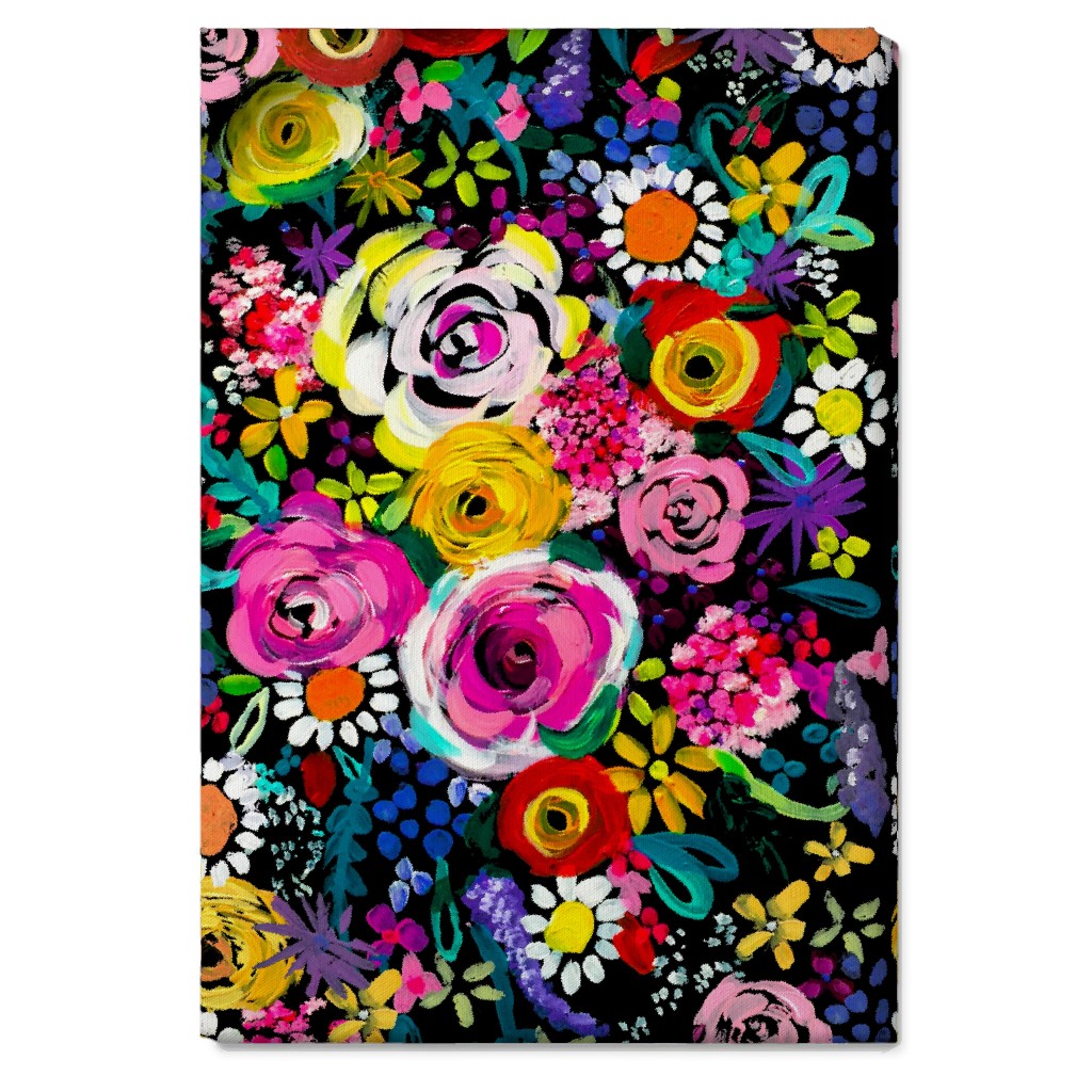 Les Fleurs Floral Painting Wall Art, No Frame, Single piece, Canvas, 20x30, Multicolor