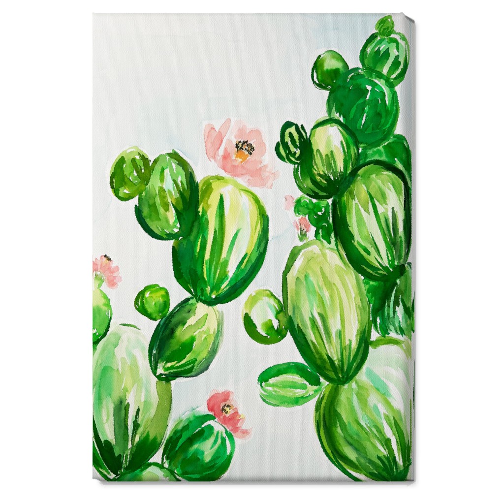 Desert Sunset - Green Wall Art, No Frame, Single piece, Canvas, 20x30, Green, Classic Green