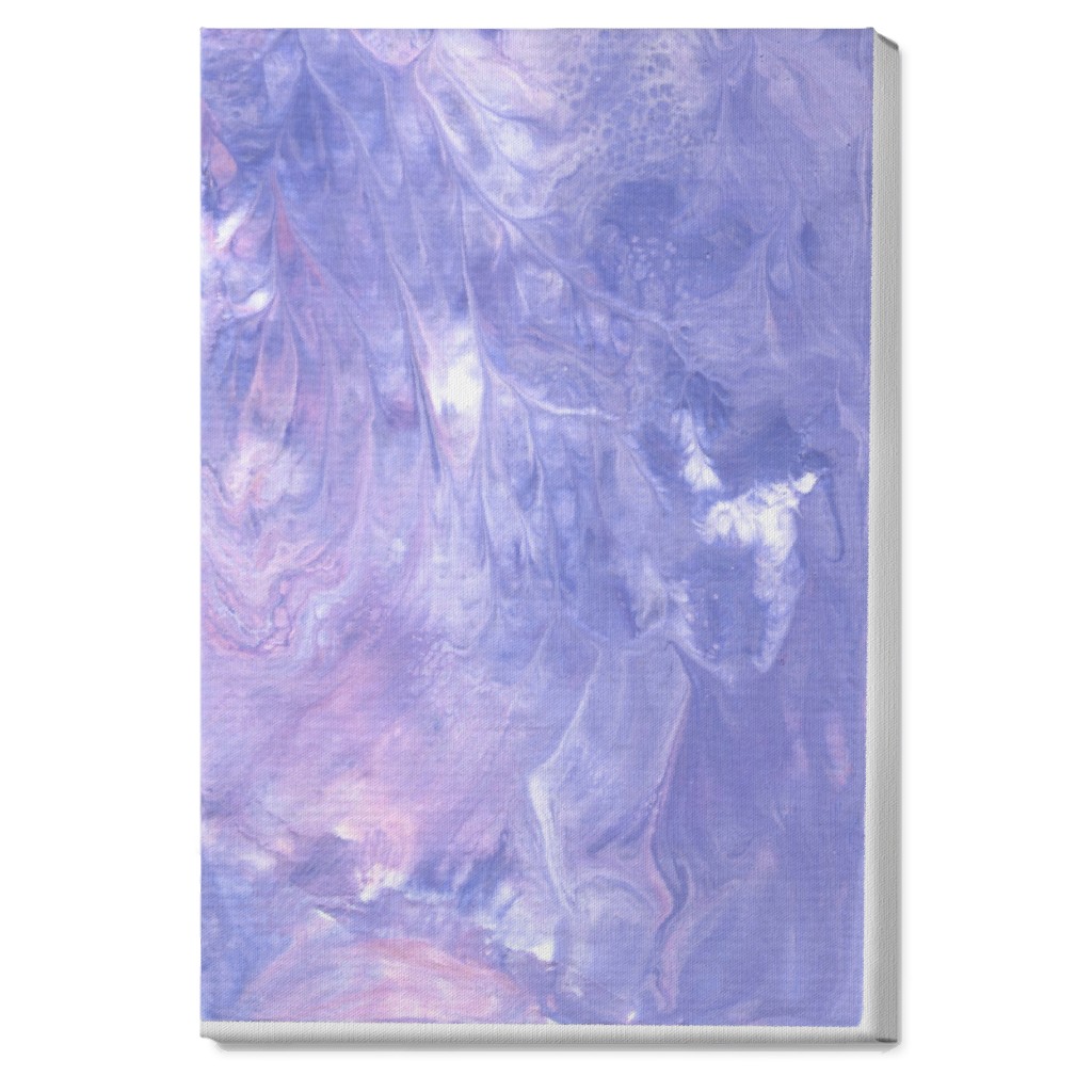 Acrylic Pour Abstract - Purple Wall Art, No Frame, Single piece, Canvas, 20x30, Purple