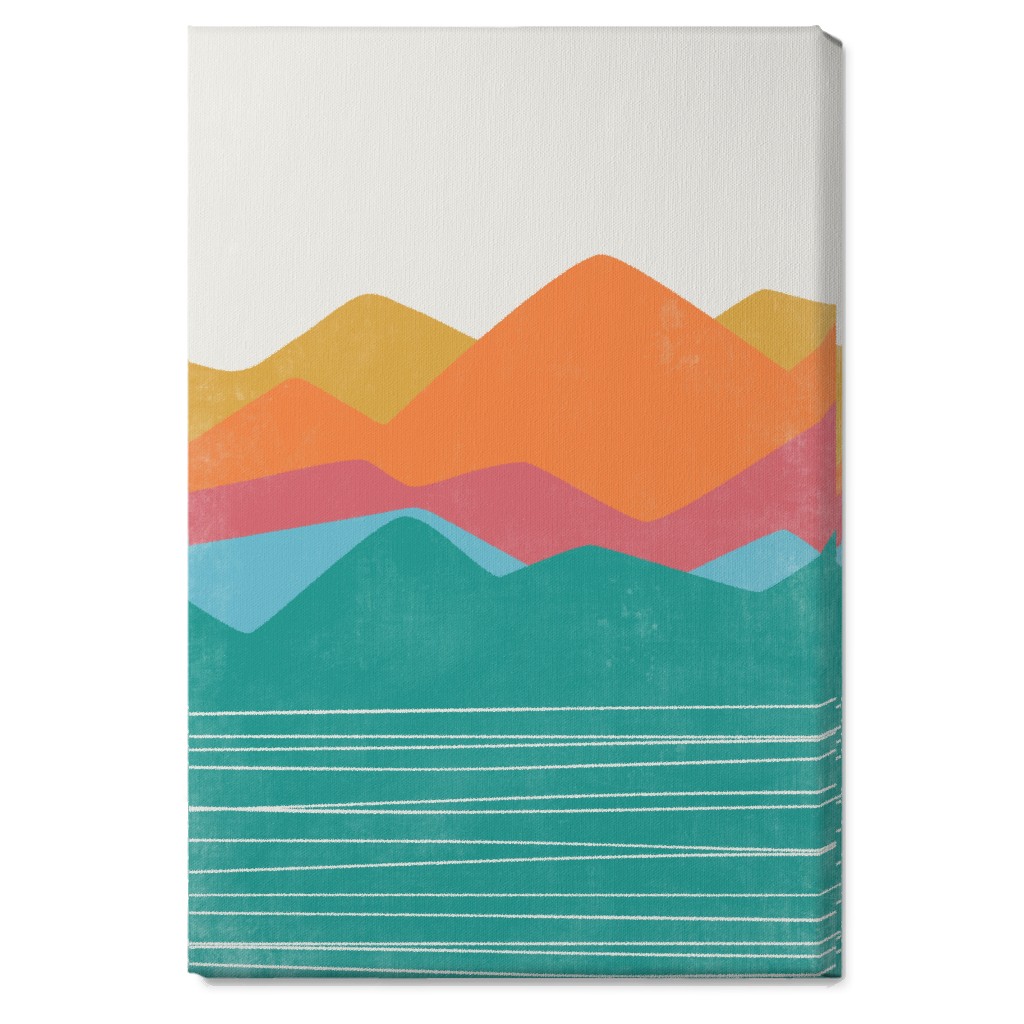 Flourish Abstract Landscape - Multi Wall Art, No Frame, Single piece, Canvas, 20x30, Multicolor